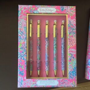 Lilly Pulitzer Pink and Blue Mechanical Pencil Set